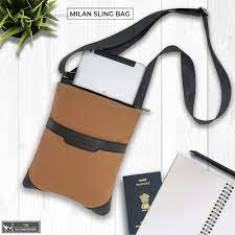 MILAN SLING BAG
( CANVAS+ VEGAN LEATHER )