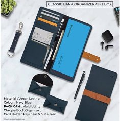 VEGAN LEATHER  - PK OF 4
CLASSIC BANK ORGANIZER GIFT BOX