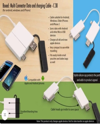 Boxed: Multi connector Data and charging cable