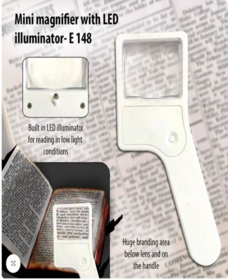 Mini magnifier with torch