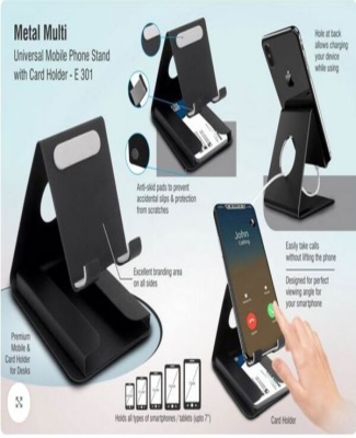 Metal multi mobile stand with Visiting card holder