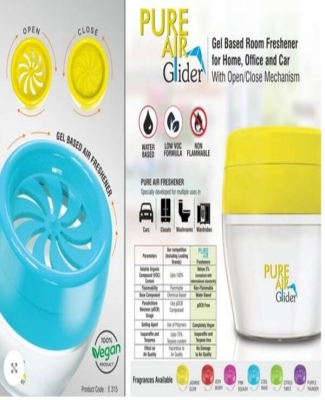 Pure Air Glider: Gel based room freshener for Home, Office and Car | With open/close mechanism | Net 125 grams