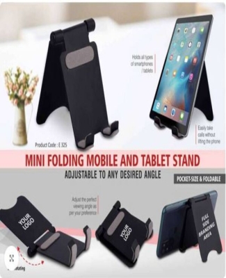 Mini folding mobile and tablet stand | Adjustable to any desired angle