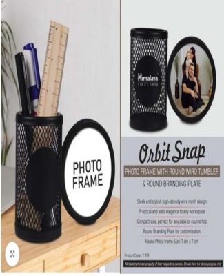 Orbit Snap: Photo Frame with Round Wiro tumbler & Round Branding Plate