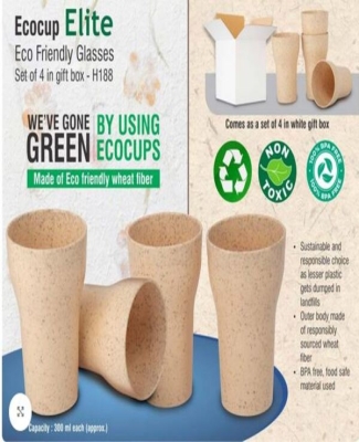 EcoCup Elite: Eco Friendly Glasses | Set of 4 in gift box