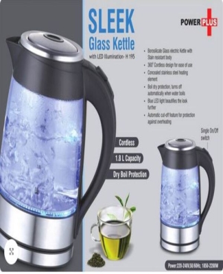 Sleek Glass kettle with LED illumination (1.8 L)