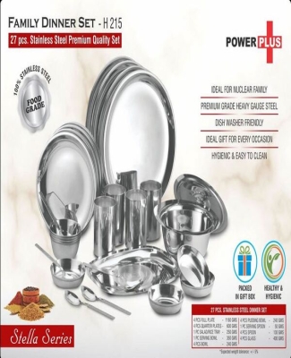 Family Dinner Set: 27 pc Stainless Steel Premium Quality set