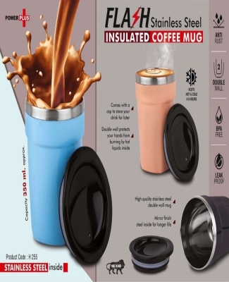 Flash Insulated : Stainless Steel Coffee mug | Keeps hot up to 4 hours | Capacity 350ml