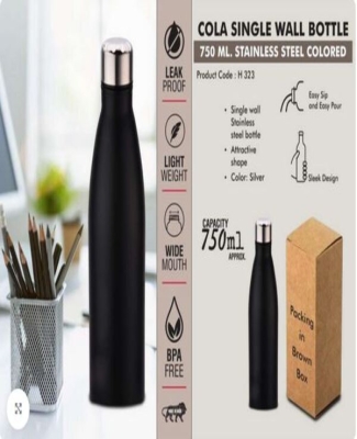 Cola Single Wall Steel bottle 750ml : Colored