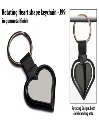 Rotating Heart shape keychain