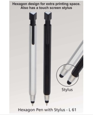 Hexagon pen with stylus