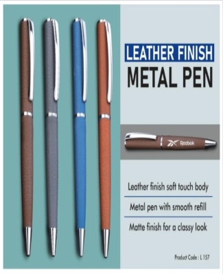 Leather finish Metal Pen