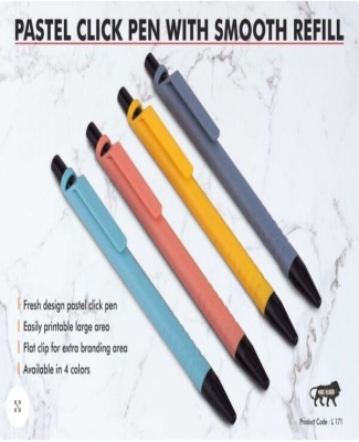 Pastel Click Pen with smooth refill