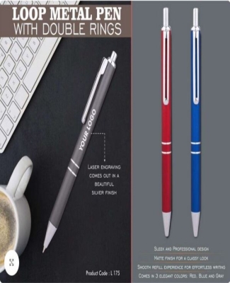 Loop Metal Pen with Double Rings