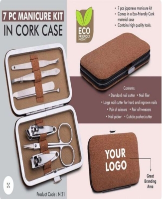 7 pc manicure kit in Cork case