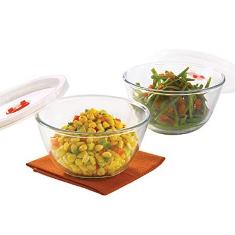 SET OF 2 BASICS MIXING BOWLS WITH LID