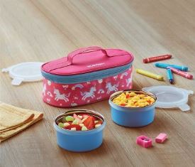 CANDY PINK SS LUNCH BOX SET OF 2