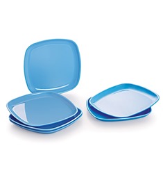 CELLOWARE HALF PLATE 6 PCS SET SQUARE