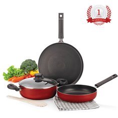 Cookware Nonstick Three Pcs. Non-Stick Set