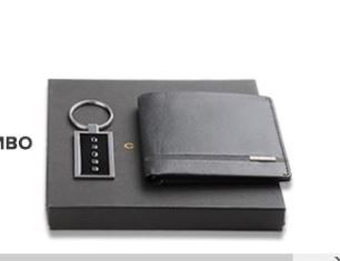 CLASSIC CENTURY SLIM WALLET+ METAL KEY CHAIN