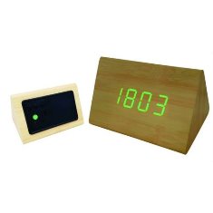 wooden digital clock