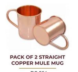 PACK OF 2 STRAIGHT COPPER MULE MUG