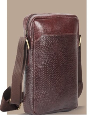 Weave Leather Side Bag