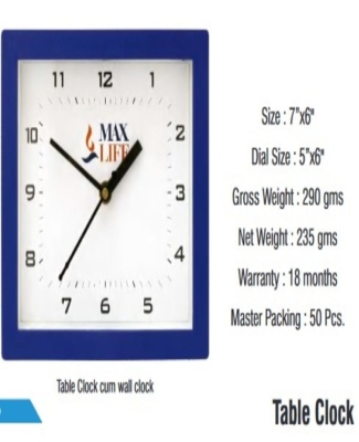 TABLE CLOCK CUM WALL CLOCK : MAX LIFE