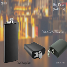 HIP FLASK SILVER-7 OZ GM-415S