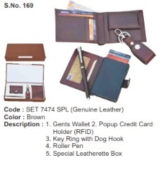 Gift Set ( 4-in-1) GENUINE LEATHER