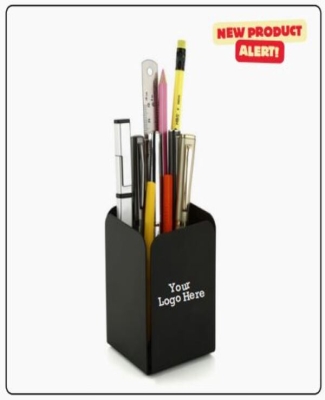 METAL STATIONERY CUM PEN HOLDER BLACK COLOR