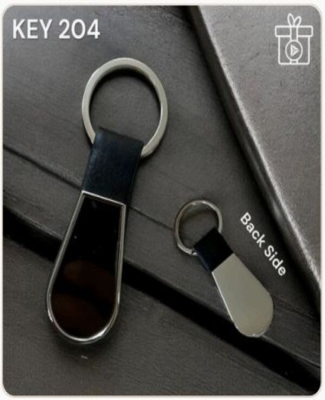 Metal / Leatherette GM Finish Keychain