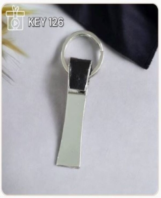 Metal Finger Shape Leatherette Touch Keychain