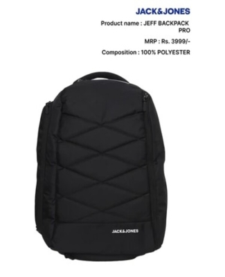 Jeff  Max Backpack- Black