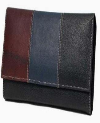 Tri Colour Ladies Wallet Goat Leather