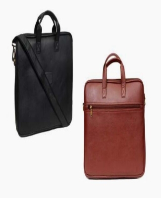 Slim Laptop Bag- Brown