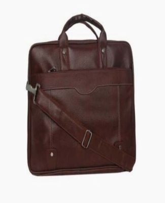 PU Front Zip Laptop Bag