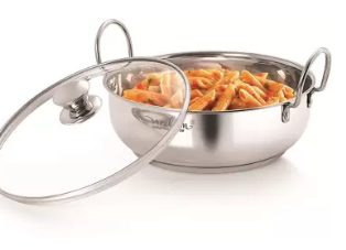 Induction Kadai with Glass Lid 13-23CM