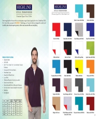 Pikmee Highline Tipped Polo T-Shirt Rallis Branding