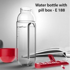 Water bottle with pill box E188