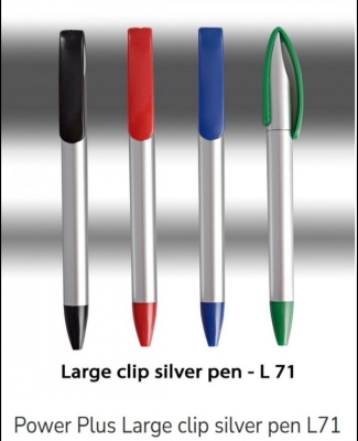 Large clip silver pen L71