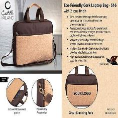 Eco-Friendly Cork Laptop Bag with 2 tone finish