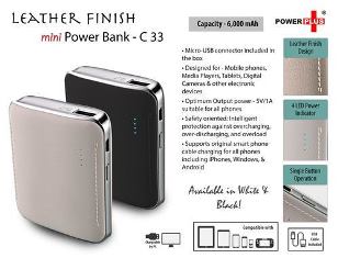 Power Bank Leather Finish C 33