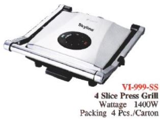 VTL-999SS PRESS GRILL FOUR SLICE