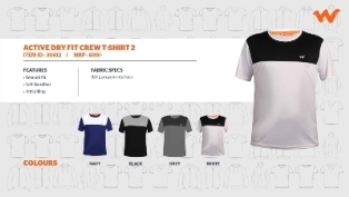 ACTIVE DRY FIT CREW T SHIRT 2 - Black