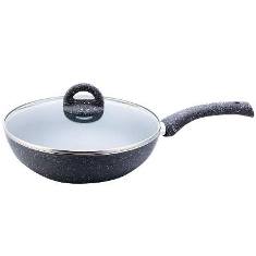 Granite 24cm Wok with lid