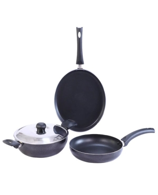 Platinum Plus 4pc Cookware Set Black