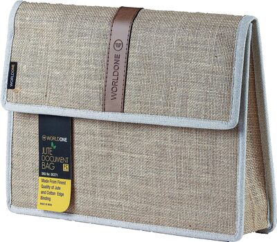 Eco freirndly jute bag file Folder Documents Holder